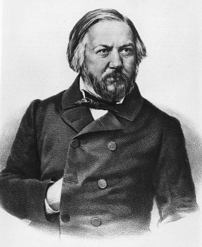 Portrait de Mikhail Ivanovich Glinka (1804-1857) compositeur russe - Unknown artist