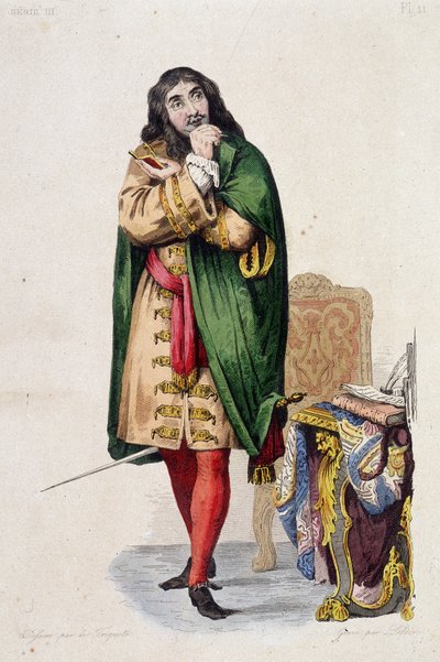 Portrait de Molière - dans "Le Plutarque français" éd. Mennechet, vol. 5 - Unknown artist