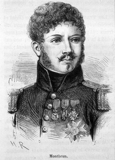 Portrait de Montbrun. Gravure de la fin du 19ème siècle dans « Histoire de France » par H. Martin. - Unknown artist