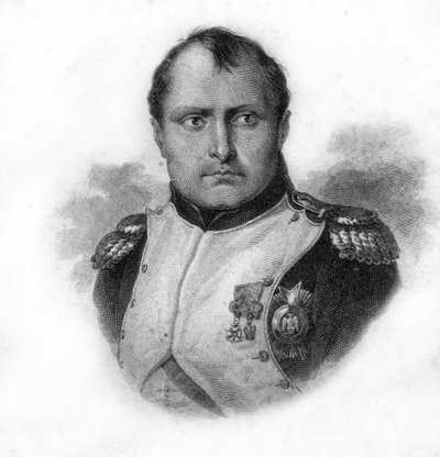 Portrait de Napoléon Bonaparte, gravure du 19e siècle - Unknown artist