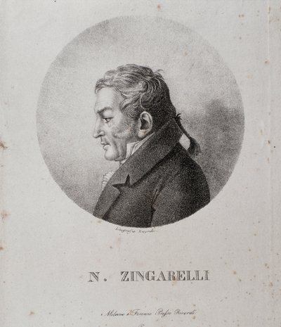 Portrait de Nicola Antonio Zingarelli (gravure) - Unknown artist