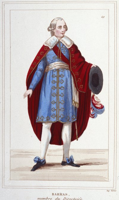 Portrait de Paul Barras (1755 - 1829) gravure du XIXe siècle - Unknown artist