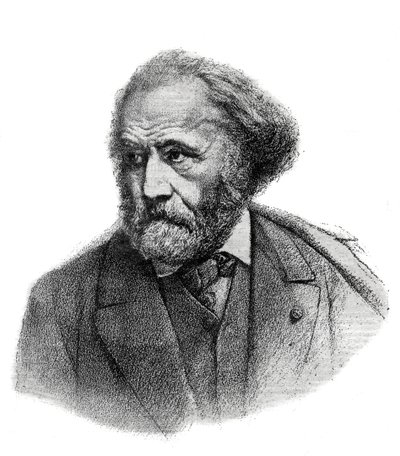 Portrait de Paul Chenavard (1807-1895), peintre français - gravure de 1895 - Unknown artist