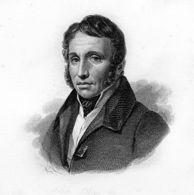 Portrait de Paul Louis Courier, pamphlétaire et épistolier français (1772-1825), gravure du XIXe siècle - Unknown artist