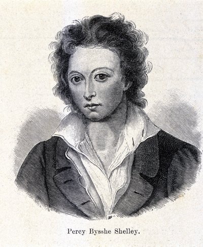 Portrait de Percy Bysshe Shelley, poète britannique (1792-1822) - Unknown artist