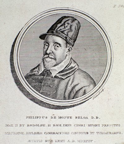 Portrait de Philippe de Monte (gravure) - Unknown artist