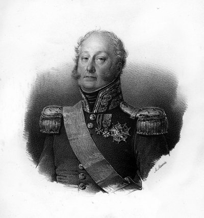 Portrait de Pierre Claude, Comte Pajot, dit Pajol (1772-1844), général français, gravure du 19e siècle - Unknown artist