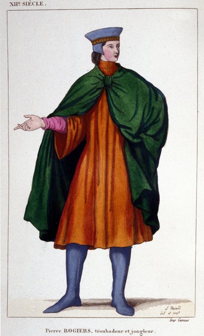 Portrait de Pierre Rogiers, jongleur et troubadour du 12ème siècle - Unknown artist