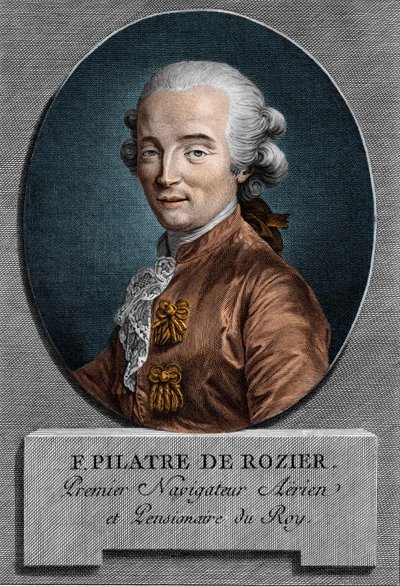 Portrait de Pilâtre de Rozier (1756 - 1785), physicien et aéronaute français (premier voyage en montgolfière) - Unknown artist