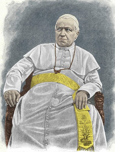 Portrait de Pie IX (1792-1878), 253e pape (1846-1878). - Unknown artist
