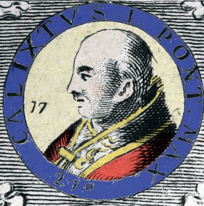 Portrait du Pape Calixte (ou Callist) I, pape né en 155 (Papa San Callisto) - Unknown artist