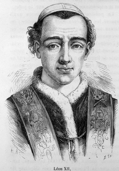 Portrait du Pape Léon XII (Annibale della Genga Sermattei) (Pape de 1823 à 1829). - Unknown artist