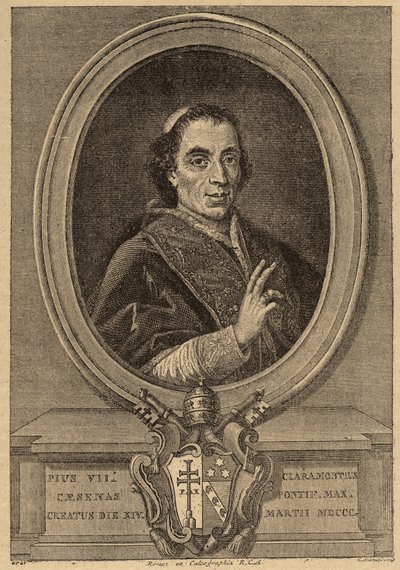Portrait du Pape Pie VII (1742-1823). - Unknown artist
