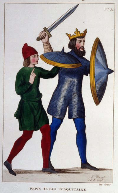 Portrait de Pépin II (823 - 864), Roi d