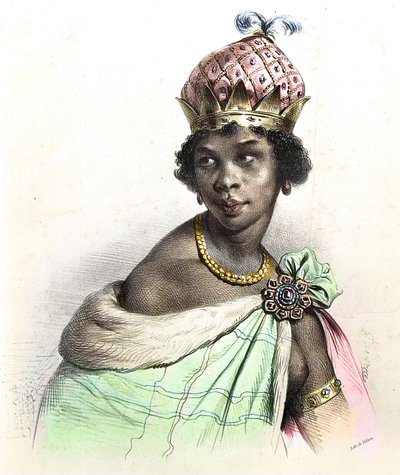 Portrait de la reine Anna Nzinga ou Ana de Sousa Nzinga Mbande - Unknown artist