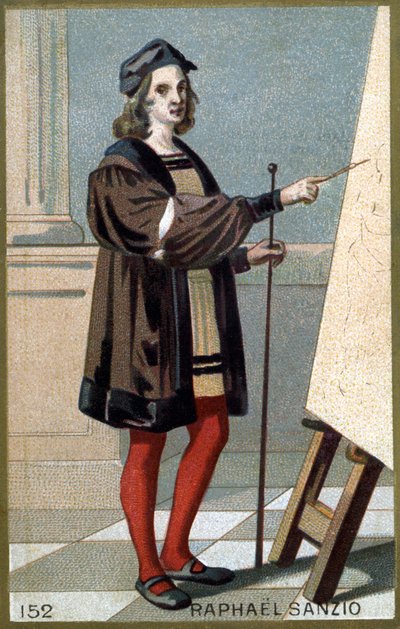Portrait de Raphaël (Raffaello Sanzio 1483 - 1520). Chromolithographie de la fin du XIXe siècle. - Unknown artist