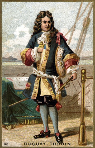 Portrait de René Duguay-Trouin (René Trouin du Gué dit) (1673-1736), marin français. Chromolithographie du 19e siècle. - Unknown artist
