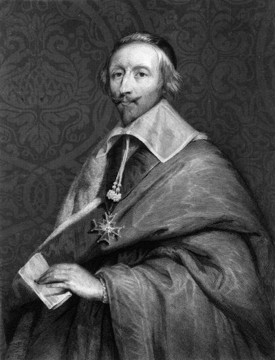 Portrait de Richelieu (1585 - 1642) - dans « Histoire des Français » par Lavallée, gravure, sd. - Unknown artist
