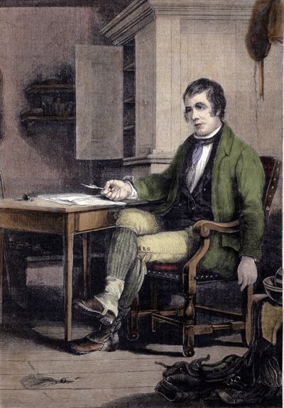 Portrait de Robert Burns, poète écossais - Unknown artist