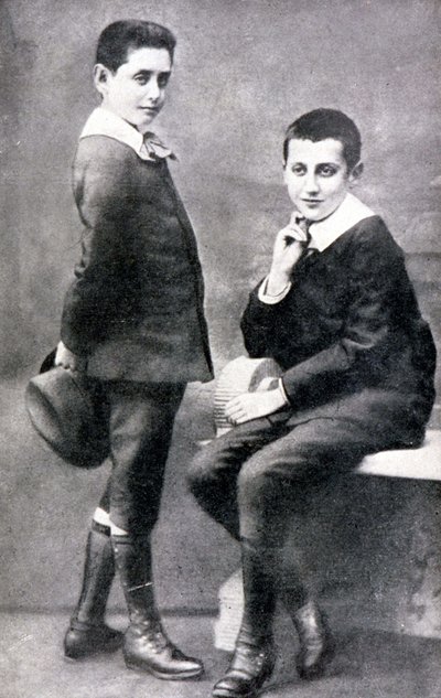 Portrait de Robert et Marcel Proust, vers 1885 - Unknown artist