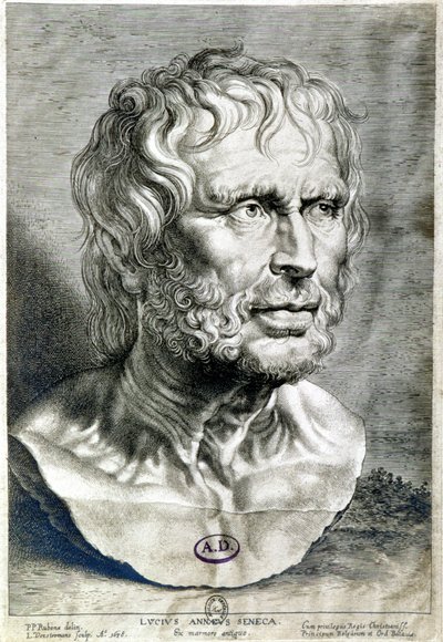 Portrait de Sénèque (Lucius Annaeus Seneca, 4 av. J.-C.-65 apr. J.-C.), philosophe de l