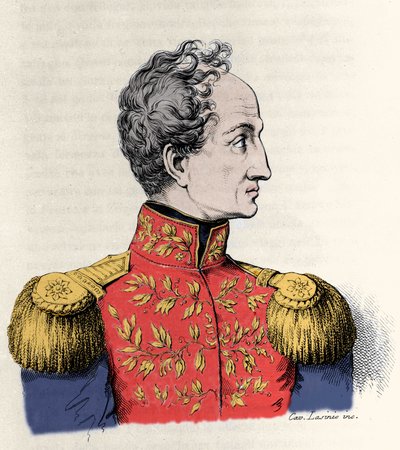 Portrait de Simon Bolivar (1783-1830), général et homme d