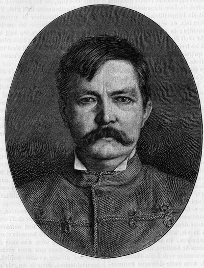 Portrait de Sir Henry Morton Stanley, pseudonyme de John Rowlands (1841-1904), explorateur et journaliste britannique. Gravure dans «Le Journal de la jeunesse» - Unknown artist