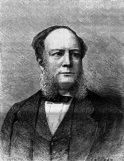 Portrait de Sir William Siemens (Carl Wilhelm) (1823-1883), ingénieur et inventeur anglais, créateur de procédés pour la fabrication de l