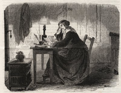 Portrait de Sophie Germain (1776-1831) mathématicienne française - gravure 1860 - Unknown artist