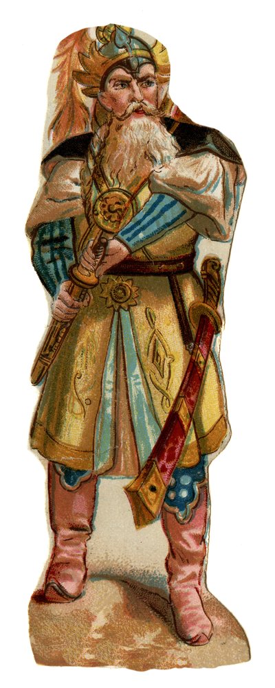 Portrait de Tamerlan (1336-1405) (ou Timur Lang, « Timur le boiteux »). Chromolithographie, fin du XIXe siècle - Unknown artist