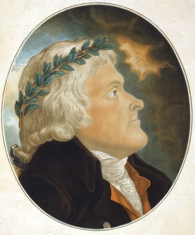 Portrait de Thomas Jefferson (1743 - 1826) écrivain politique et homme d