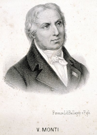 Portrait de Vincenzo Monti (1754 - 1828), poète italien, gravure du 19e siècle - Unknown artist