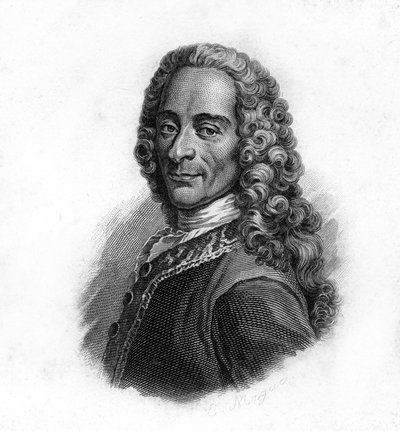 Portrait de Voltaire, gravure du 19ème siècle - Unknown artist