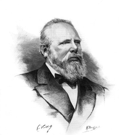 Portrait de Guillaume III (1817-1890) Roi des Pays-Bas. Gravure dans "Le monde illustré" - Unknown artist