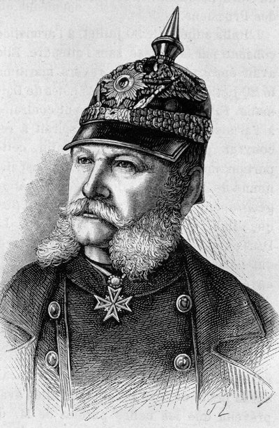 Portrait de Guillaume Ier (1797 - 1888). Gravure de la fin du XIXe siècle dans "Histoire de France" par H. Martin - Unknown artist