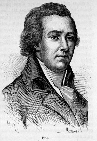 Portrait de William Pitt le Jeune, ancien ministre britannique. - Unknown artist