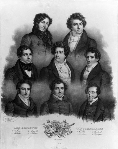 Portrait de différents chanteurs d
