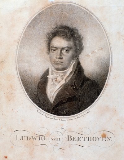 Portrait du compositeur allemand Ludwig van Beethoven (1770-1827) - Unknown artist