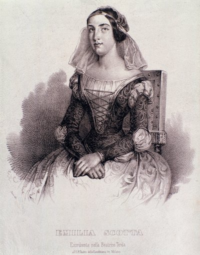 Portrait de la chanteuse Emilia Scotta dans l