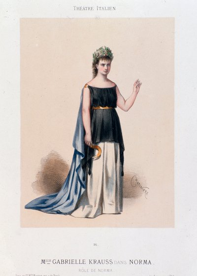 Portrait de la chanteuse Gabrielle Krauss dans l