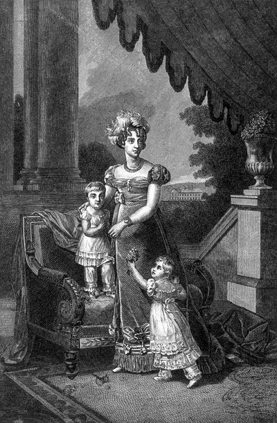 Portrait de la duchesse de Berry et de ses enfants (duc de Bordeaux et Mademoiselle d