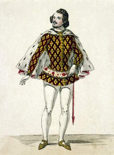 Portrait du ténor français Gilbert-Louis Duprez (1806 - 1896) dans le rôle de Fernando, dans le troisième acte de « La Favorite » de Donizetti à Paris. 1838 - Unknown artist