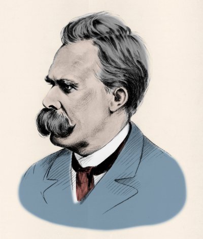 Portrait du philosophe allemand Friedrich Nietzsche (1844-1900) - Unknown artist