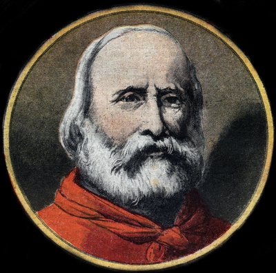 Portrait du militaire et homme politique italien Giuseppe Garibaldi. Collection privée - Unknown artist