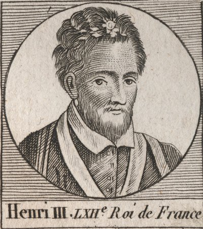 Portrait du roi de France Henri III (1551-1589) - gravure de « Instruction sur l