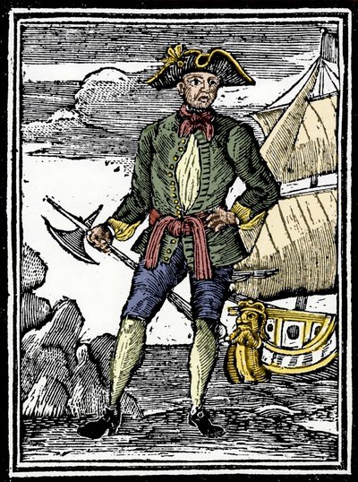 Portrait du pirate Edward England (? -1720). - Unknown artist