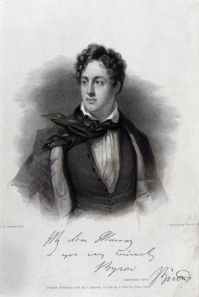 Portrait du poète George Gordon Byron - Unknown artist