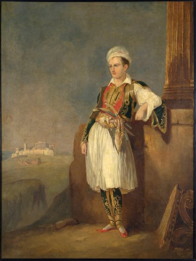 Portrait du poète Lord George Noel Byron - Unknown artist