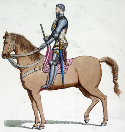 Portrait à cheval de Bernabo Visconti (1319-1385), Seigneur de Milan - Unknown artist