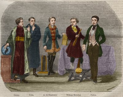Portraits de scientifiques Georges Cuvier (1764-1832), Alessandro Volta (1745-1827), Alexander Von Humboldt - Unknown artist